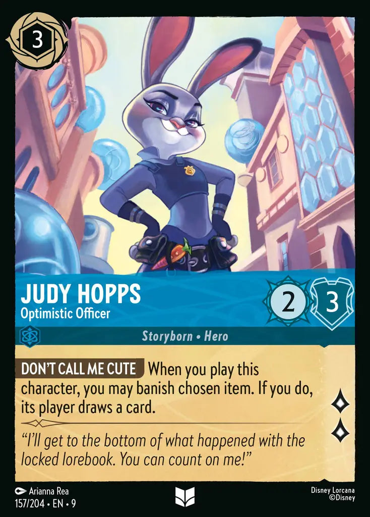09 Fabled - 157/204 - Judy Hopps - Optimistic Officer - FOIL