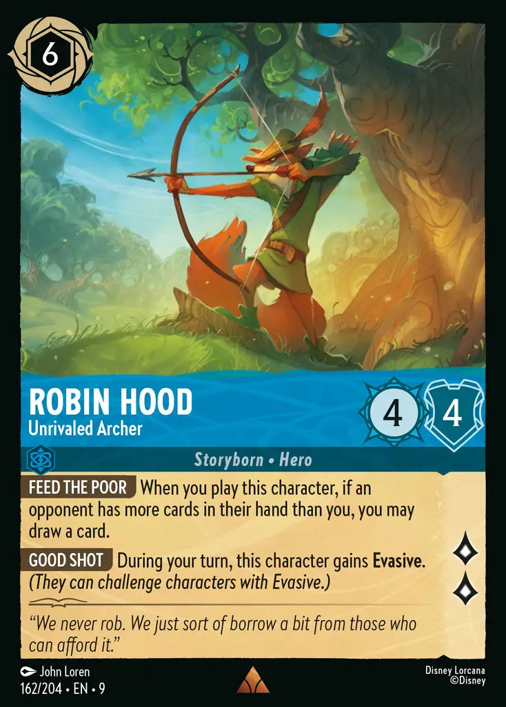 09 Fabled - 162/204 - Robin Hood - Unrivaled Archer - NON FOIL