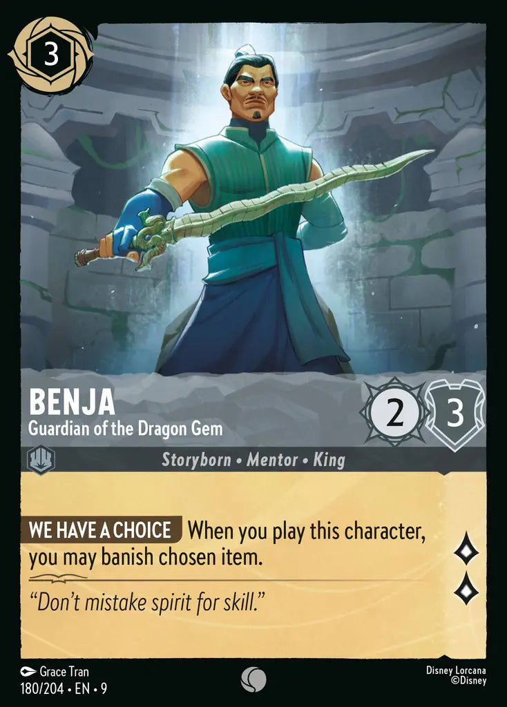 09 Fabled - 180/204 - Benja - Guardian of the Dragon Gem - FOIL