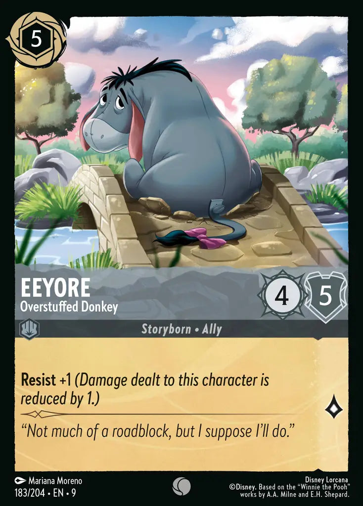 09 Fabled - 183/204 - Eeyore - Overstuffed Donkey - FOIL