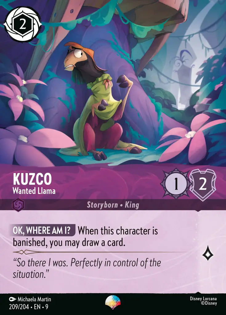 09 Fabled - 209/204 - Kuzco - Wanted Llama - FOIL