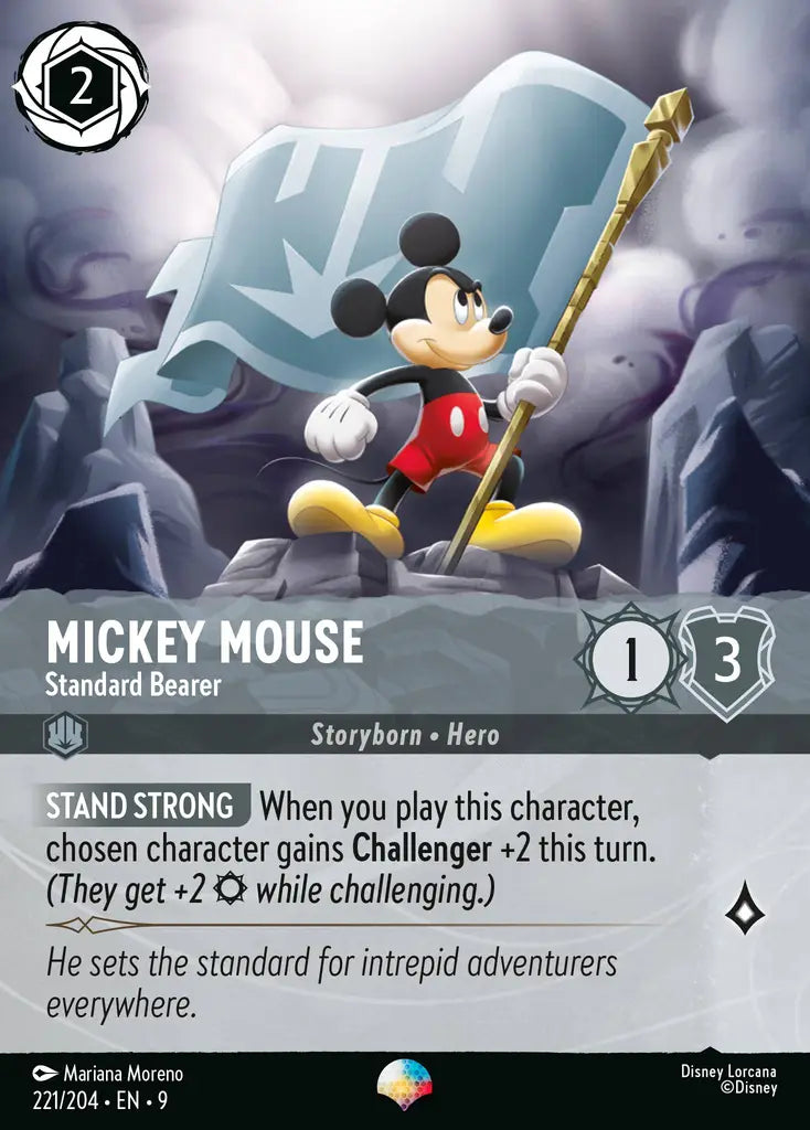 09 Fabled - 221/204 - Mickey Mouse - Standard Bearer - FOIL