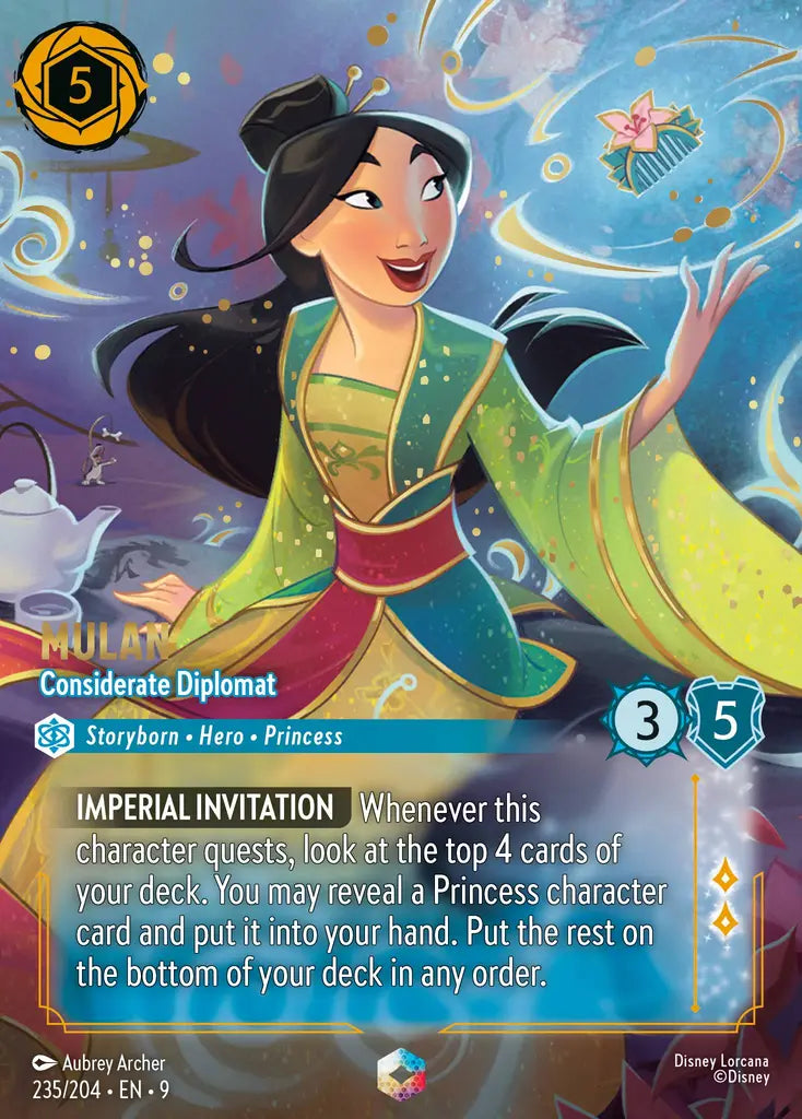 09 Fabled - 235/204 - Mulan - Considerate Diplomat - FOIL