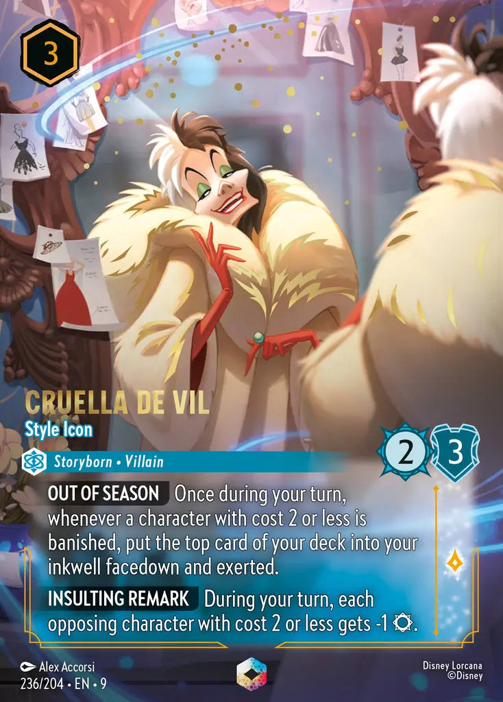 09 Fabled - 236/204 - Cruella De Vil - Style Icon - FOIL