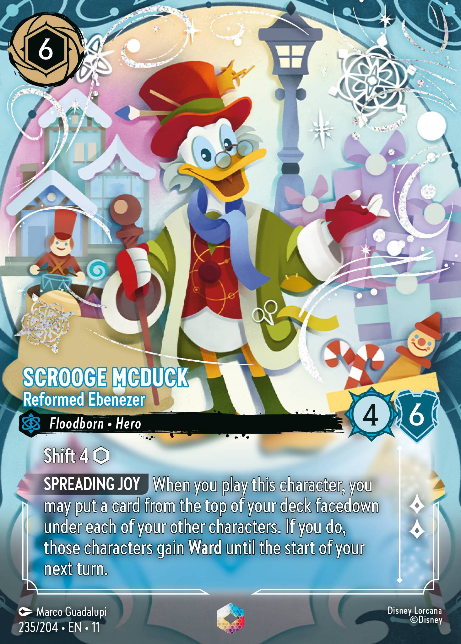 11 Winterspell - 235/204 - Scrooge McDuck - Reformed Ebenezer - FOIL