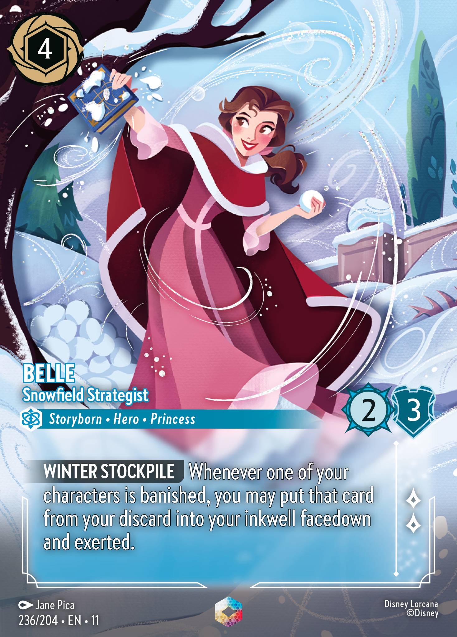 11 Winterspell - 236/204 - Belle - Snowfield Strategist - FOIL
