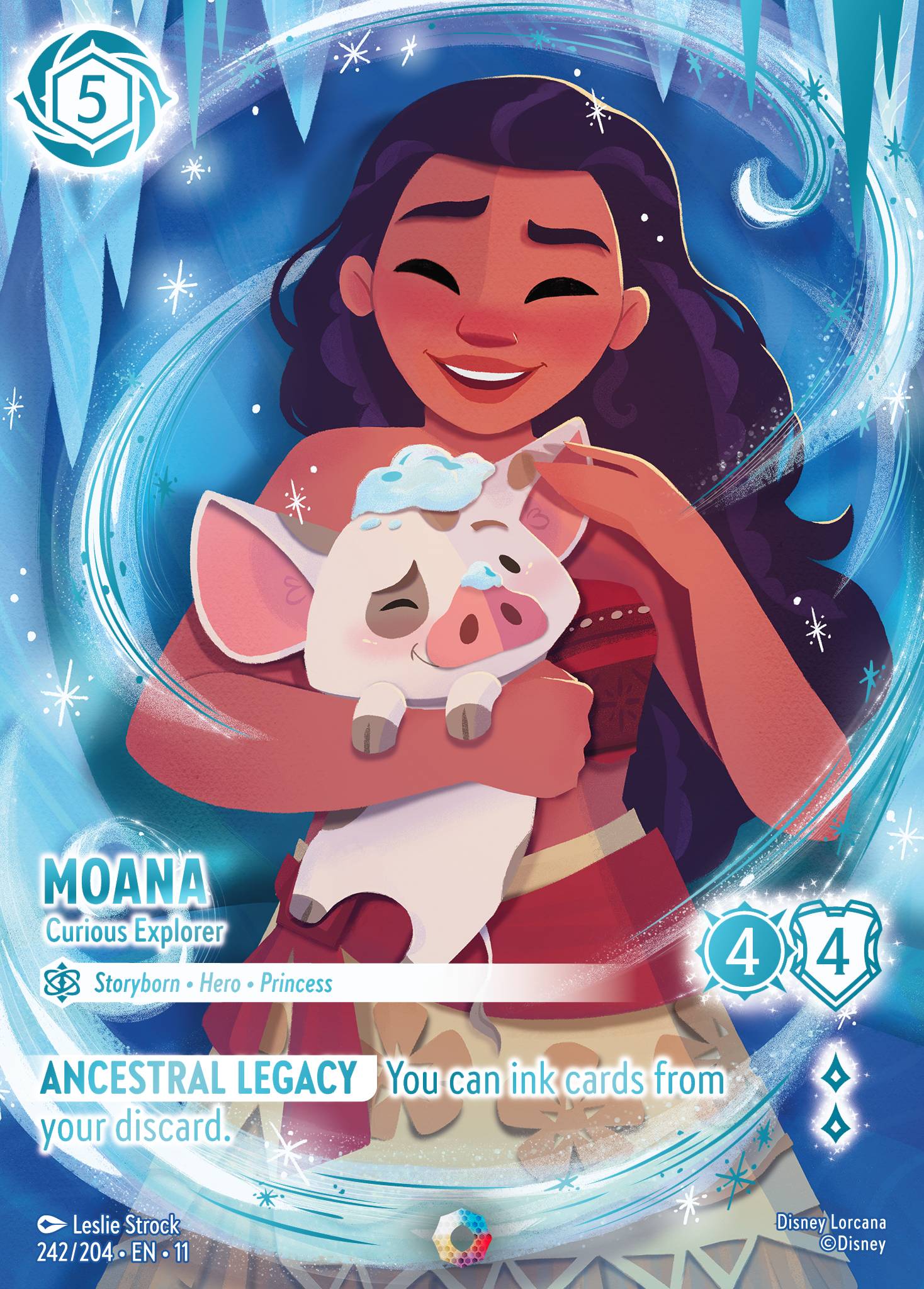 11 Winterspell - 242/204 - Moana - Curious Explorer - FOIL