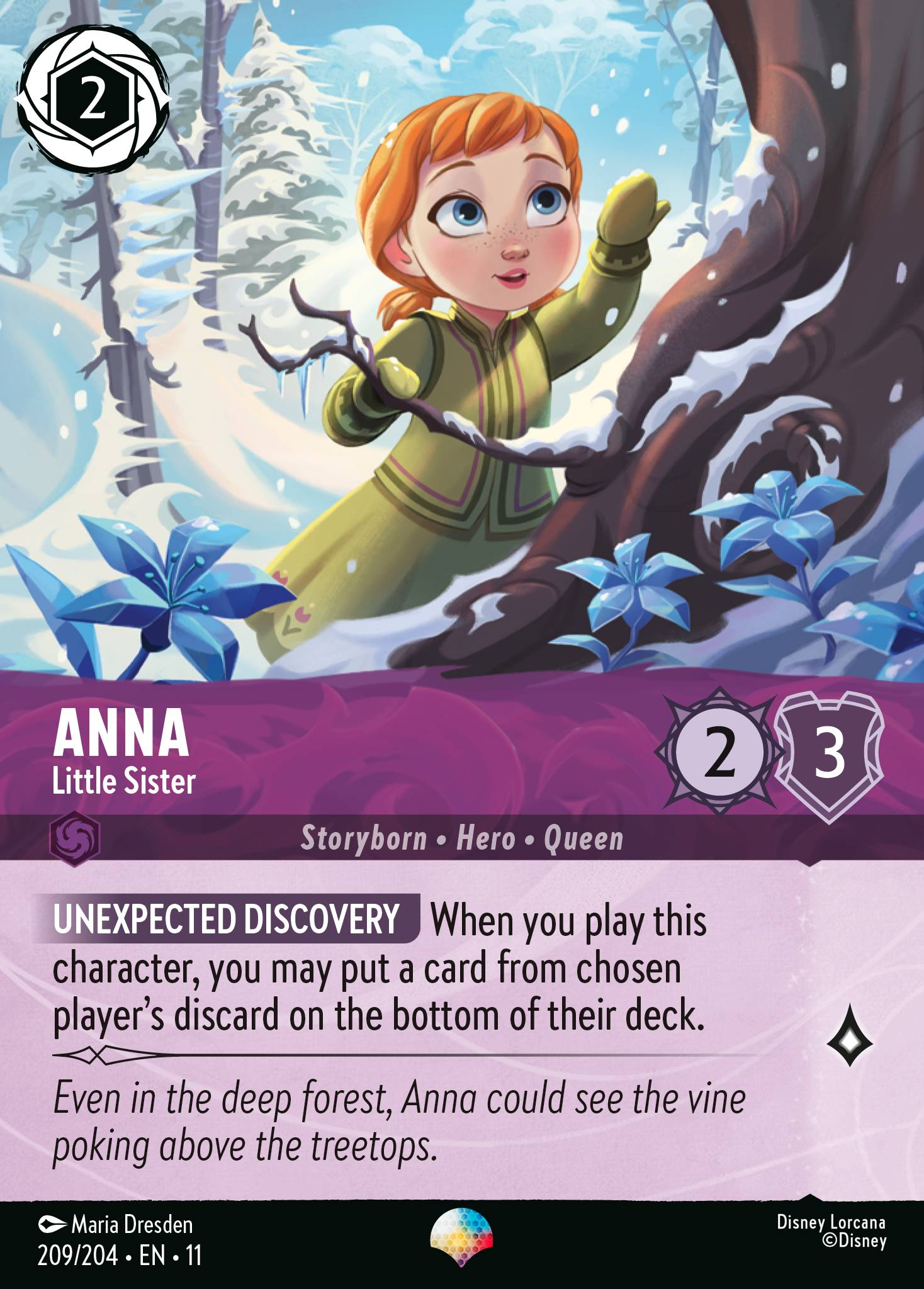 11 Winterspell - 209/204 - Anna - Little Sister - FOIL