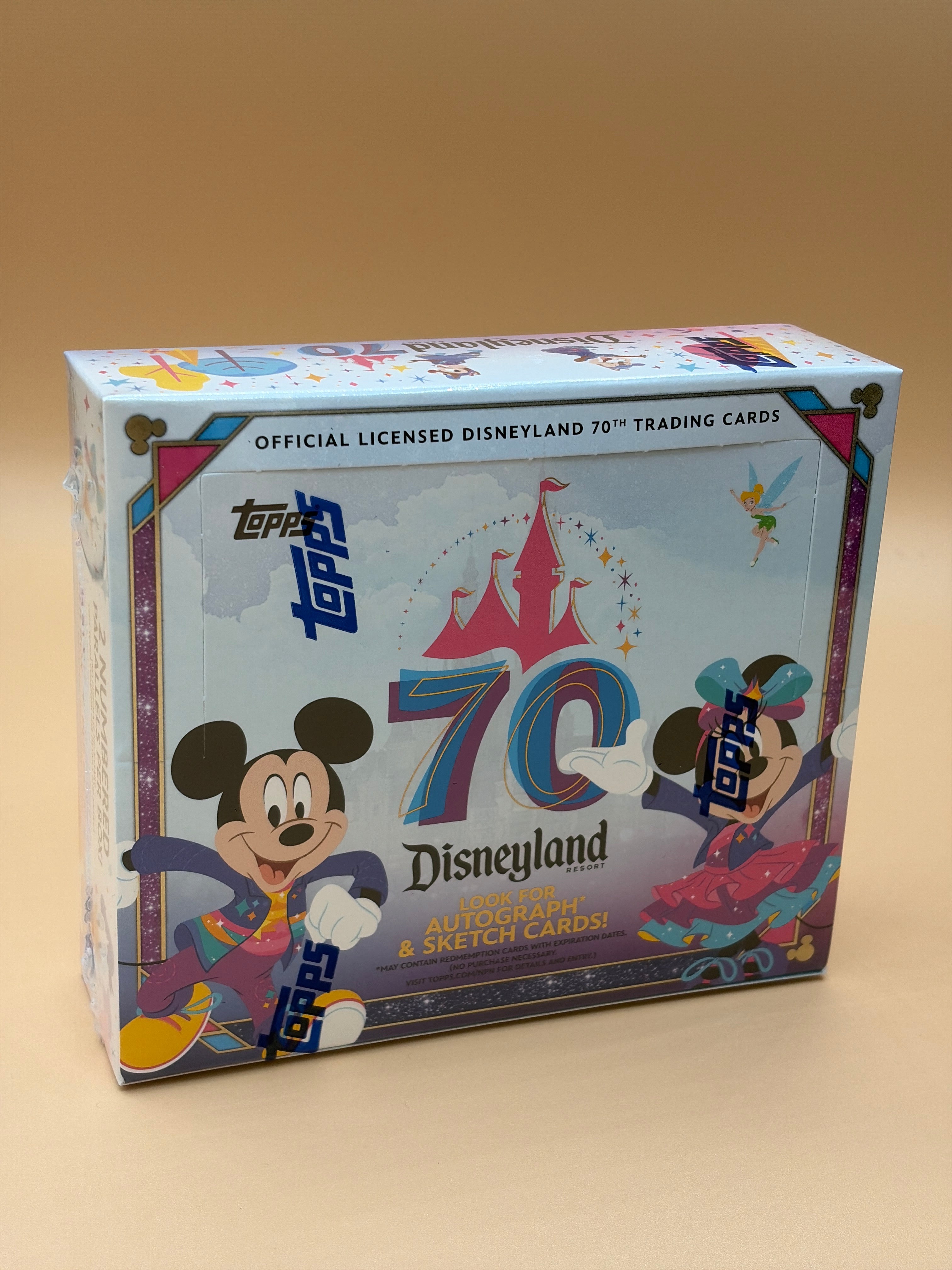 TOPPS DISNEYLAND 70th Anniversary HOBBY BOX (96 Cards) Disney Brand New Sealed