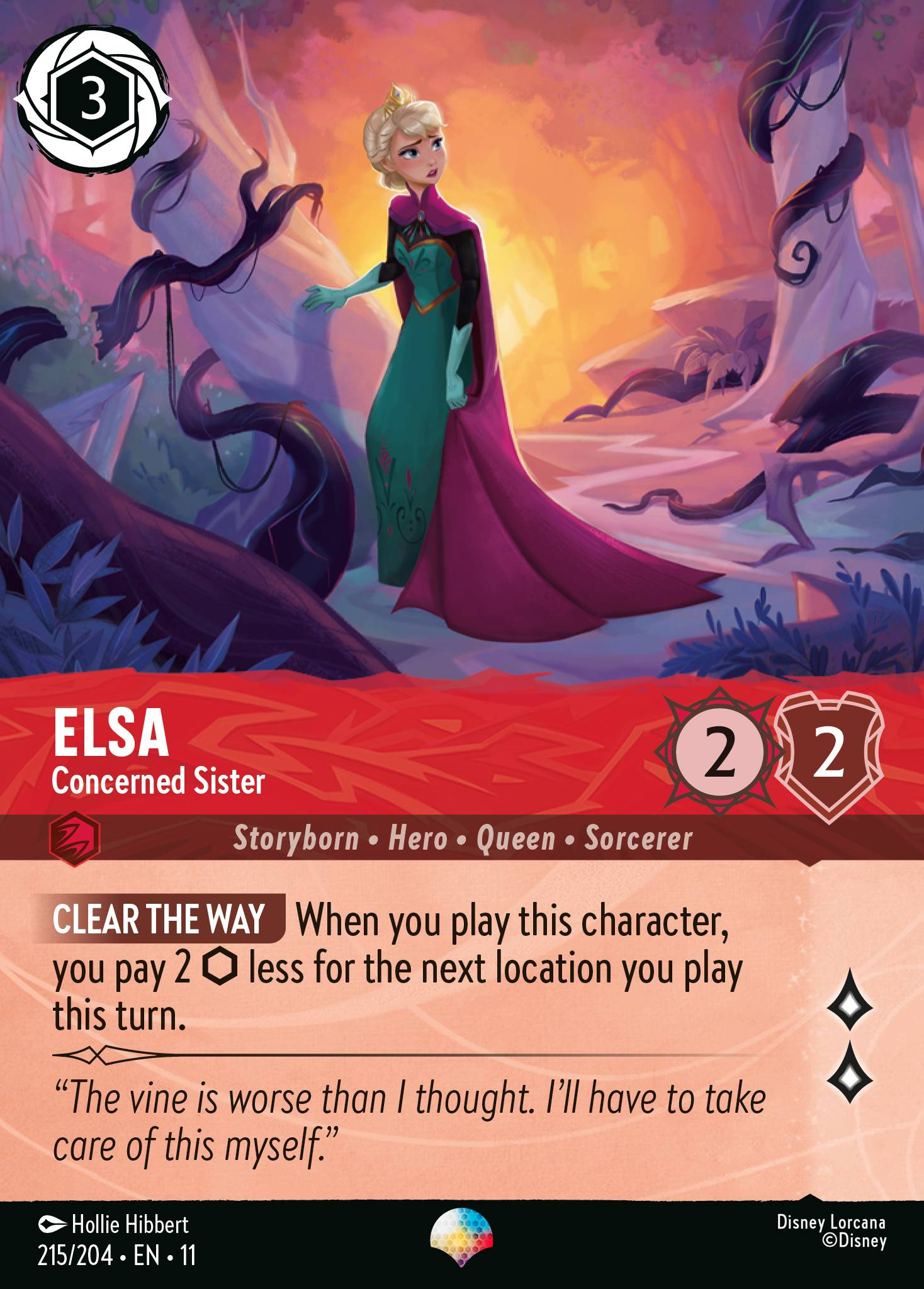 11 Winterspell - 215/204 - Elsa - Concerned Sister - FOIL