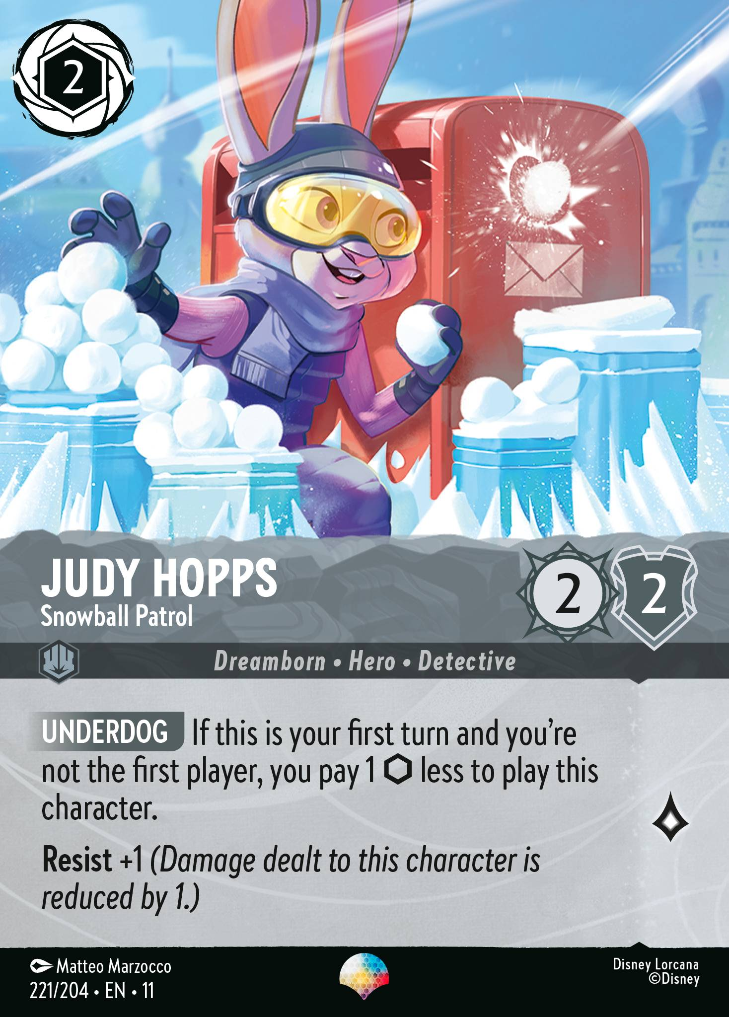 11 Winterspell - 221/204 - Judy Hopps - Snowball Patrol - FOIL