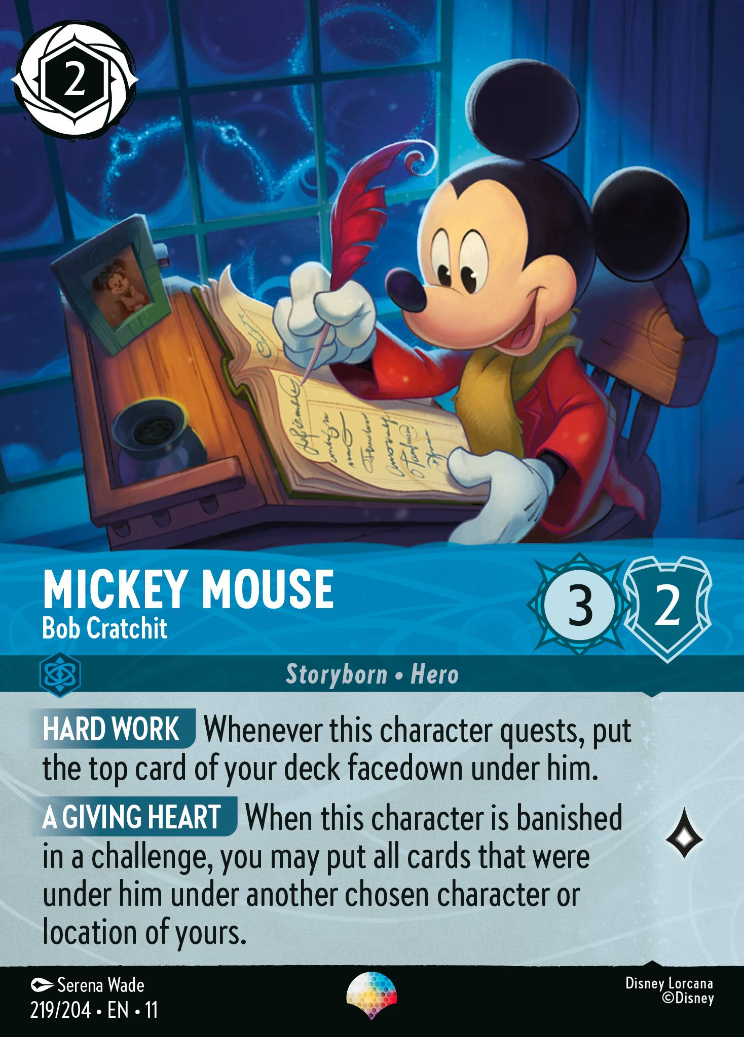 11 Winterspell - 219/204 - Mickey Mouse - Bob Cratchit - FOIL