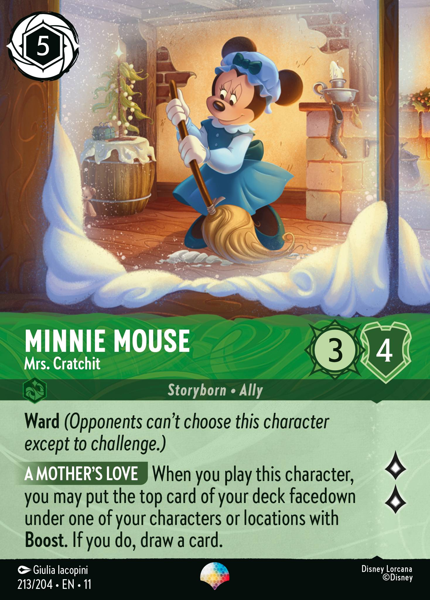 11 Winterspell - 213/204 - Minnie Mouse - Mrs. Cratchit - FOIL